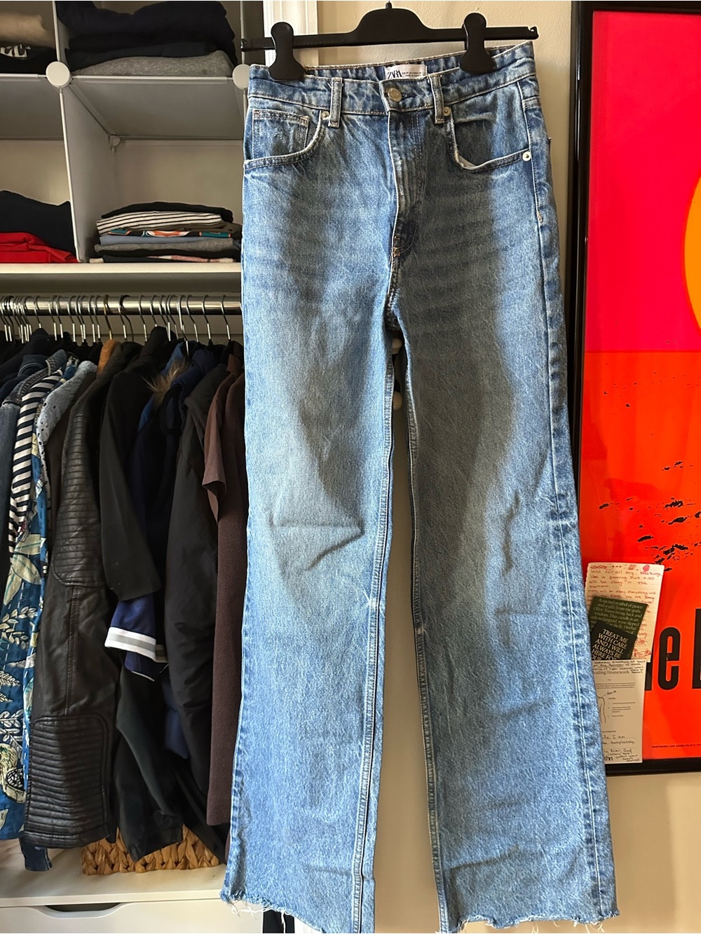 Zara high rise wide leg Jean